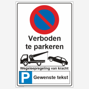 Parkeerbord. Art.P7 Verboden te parkeren