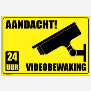 Aandacht! 24 uur videobewaking V4
