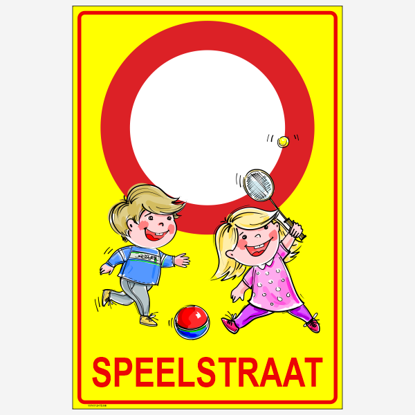 bord-speelstraat-v1 Bord "Speelstraat", v1