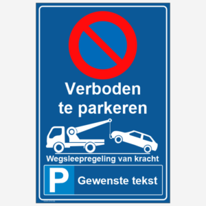 Parkeerbord. Art.P7v2 Verboden te parkeren