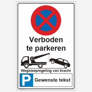 Parkeerbord. Art.P27 Verboden te parkeren