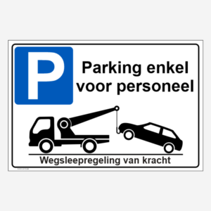 Parking enkel voor personeel Art.P3